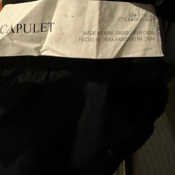 Capulet Revolve Black Bernie Dress Sz S Small No Tie Puff sleeve - Picture 7 of 8